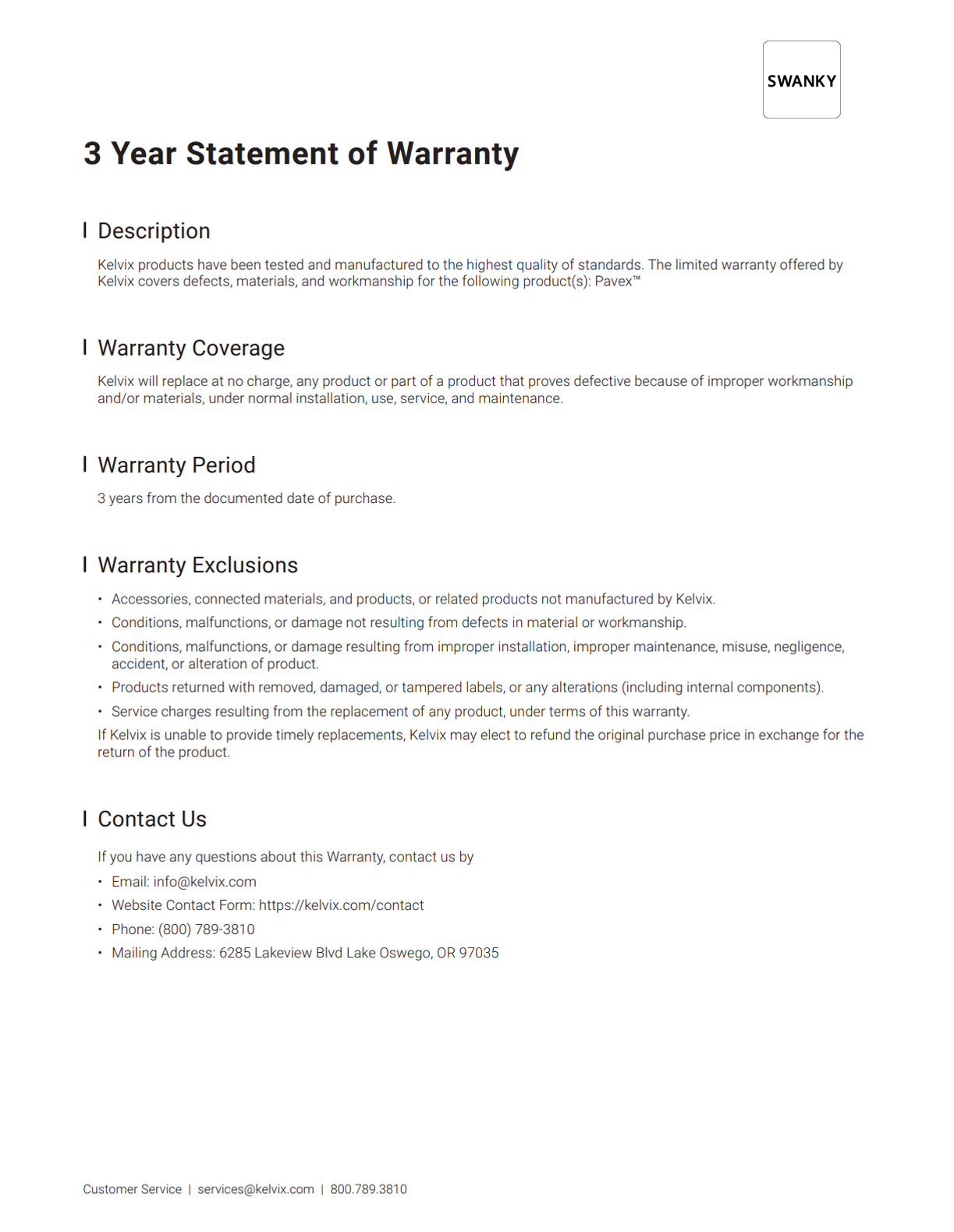 Updated warranties and other documents reflecting the unified brand identity with consistent layouts, typography, and visual cues.